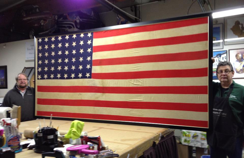 Framed American Flag Slide